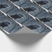 Dark Raven Black Bird Geschenkpapier (Ecke)