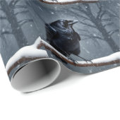 Dark Raven Black Bird Geschenkpapier (Rolleneckpunkt)