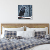 Dark Raven Black Bird Leinwanddruck (Insitu (Schlafzimmer))