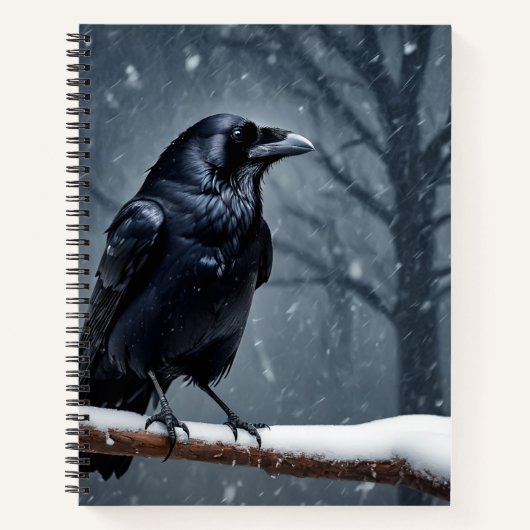 Dark Raven Black Bird Notizblock (Vorderseite)