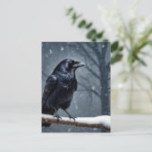 Dark Raven Black Bird Postkarte (Stehend Vorderseite)