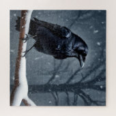 Dark Raven Black Bird Puzzle (Horizontal)