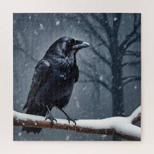Dark Raven Black Bird Puzzle (Vertikal)