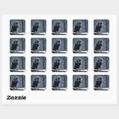 Dark Raven Black Bird Quadratischer Aufkleber (Blatt)