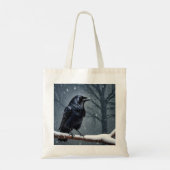 Dark Raven Black Bird Tragetasche (Rückseite)