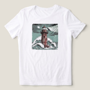 Dark Raven on Rusted Lighthouse   NUR WEISS Tri-Blend Shirt