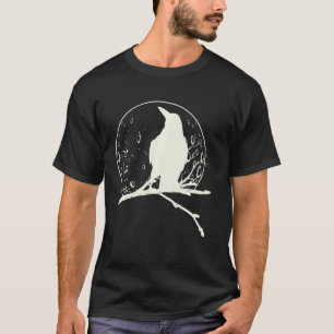 Dark Raven Silhouette Geschenkdesign für Crow Rave T-Shirt
