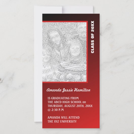 Dark Red Abschluss Ankündigung (Vorderseite)