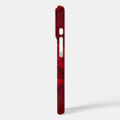 Dark Red Abstrakt Leaf Muster Case-Mate iPhone Hülle (Rückseite / Links)