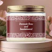 Dark Red Abstrakt Waterproof Cosmetics Jar Label Wasserflaschenetikett