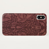 Dark Red Acanthus Blätter (von William Morris) Case-Mate iPhone Hülle (Rückseite (Horizontal))