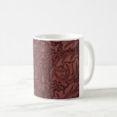 Dark Red Acanthus Blätter (von William Morris) Kaffeetasse (VorderseiteRechts)