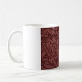 Dark Red Acanthus Blätter (von William Morris) Kaffeetasse (Links)