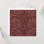 Dark Red Acanthus Blätter (von William Morris) Karte (Vorderseite/Rückseite Beispiel)