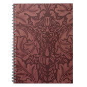 Dark Red Acanthus Blätter (von William Morris) Notizblock (Vorderseite)