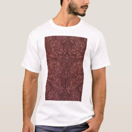 Dark Red Acanthus Blätter (von William Morris) T-Shirt