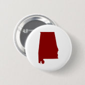 Dark Red Alabama Shape Button (Vorne & Hinten)