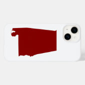 Dark Red Alabama Shape Case-Mate iPhone Hülle (Rückseite (Horizontal))