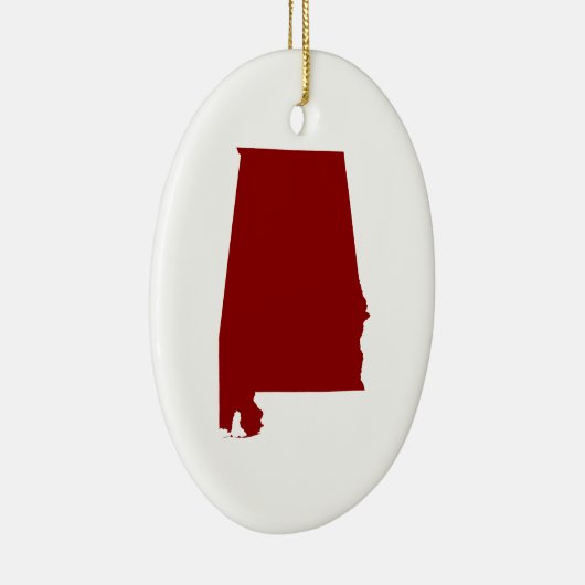 Dark Red Alabama Shape Keramikornament (Rechts)