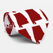 Dark Red Alabama Shape Krawatte (Gerollt)