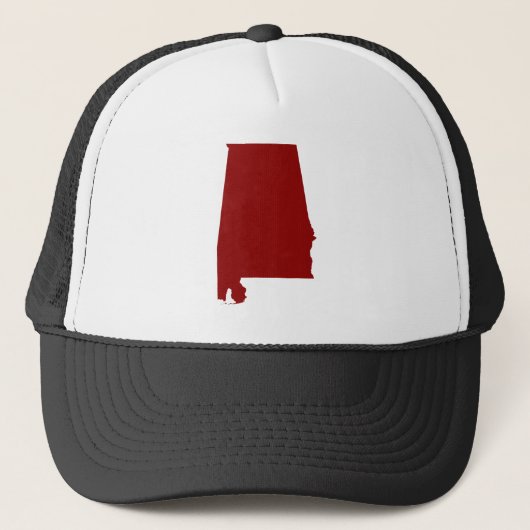 Dark Red Alabama Shape Truckerkappe (Vorderseite)
