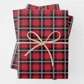 Dark Red and Black Tartan Plaid Pattern Geschenkpapier Set (Beispiel)