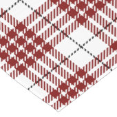 Dark Red and White Tartan Plaid Pattern Kurzer Tischläufer (Ecke)