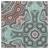 Dark Red Aquamarin Blue Green Bali Batik Muster Stoff (Nahaufnahme)