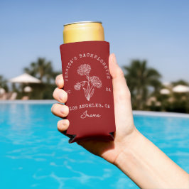 Dark Red Bachelorette September Geburtsmonat Selters Dosenkühler