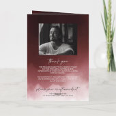 Dark Red Beuneral Order of Service Folded Program Karte (Rückseite)