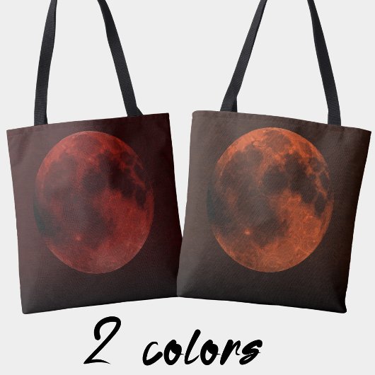 Dark Red Blood Moon Graphic Tasche