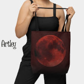 Dark Red Blood Moon Graphic Tasche