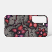 Dark Red Blooms & Thorny Vines Samsung Galaxy Hülle (Rückseite (Horizontal))