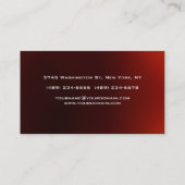 Dark Red Blue Monogram Business Card Visitenkarte (Rückseite)