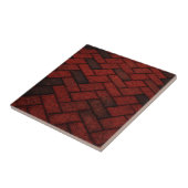 Dark Red Brick Pattern Fliese (Seite)