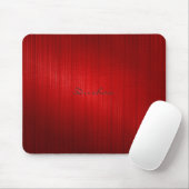 Dark Red Brushed Metal Look Mouse Pad Mousepad (Mit Mouse)