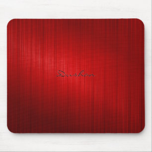Dark Red Brushed Metal Look Mouse Pad Mousepad