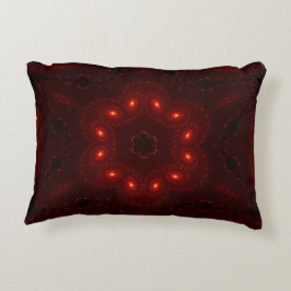 Dark Red Burgandy Gothic Lace Snowflake Dekokissen