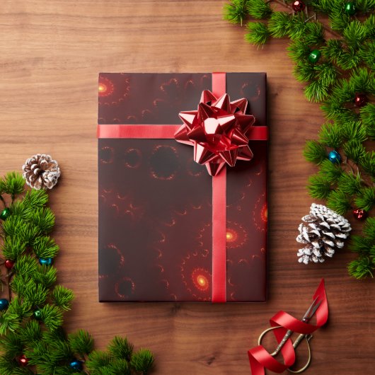 Dark Red Burgundy Gothic Lace Snowflake Geschenkpapier (Feiertagsgeschenk)