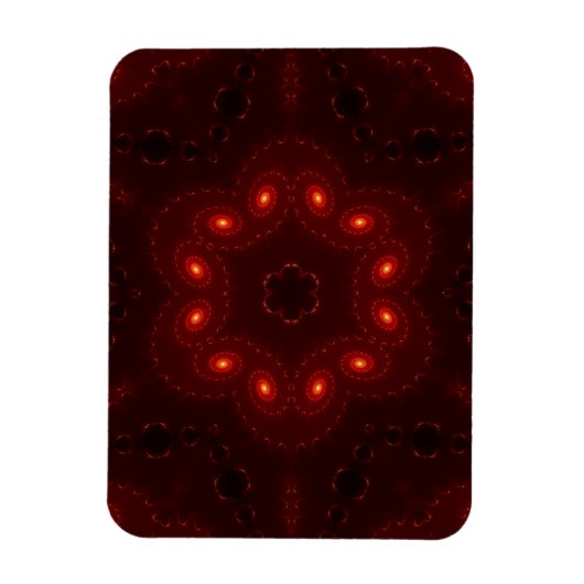 Dark Red Burgundy Gothic Lace Snowflake Magnet (Vertikal)
