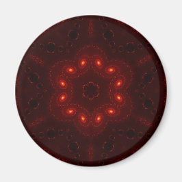 Dark Red Burgundy Gothic Lace Snowflake Magnet