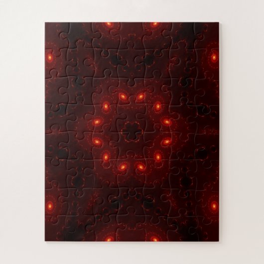 Dark Red Burgundy Gothic Lace Snowflake Puzzle (Vertikal)