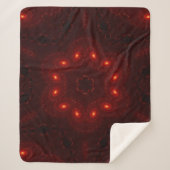 Dark Red Burgundy Gothic Lace Snowflake Sherpadecke (Vorderseite)