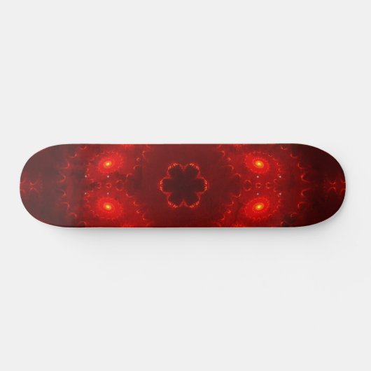 Dark Red Burgundy Gothic Lace Snowflake Skateboard (Horizontal)