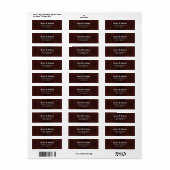 Dark Red Burgundy Wedding Return Address (Vorne)