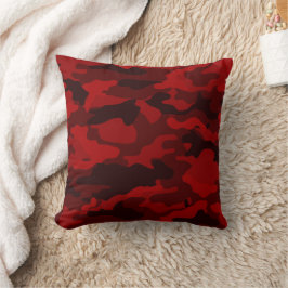 Dark Red Camouflage Kissen