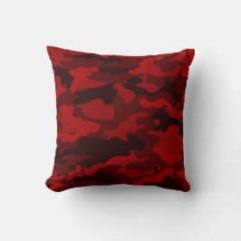 Dark Red Camouflage Kissen