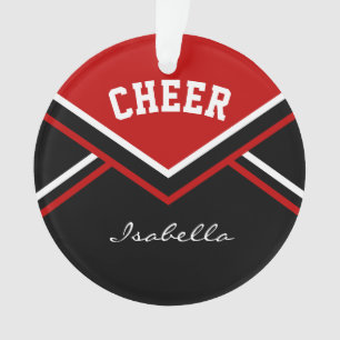 Dark Red Cheerleader 📣 💖 Cheerleader Ornament