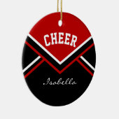 Dark Red Cheerleader für einen Cheerleader 📣 💖 Keramik Ornament (Rechts)