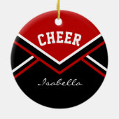 Dark Red Cheerleader für einen Cheerleader 📣 💖 Keramik Ornament (Hinten)